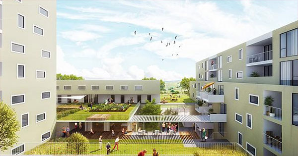 Gemeindebau-Projekt in der Fontanastraße; Bild: NMPB Architekten